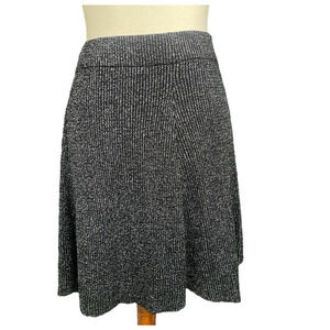 Xhilaration Skirt Women Size M Gray Metallic Glitter Knit Stretch Waist A-Line